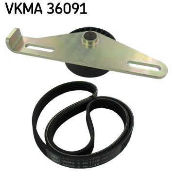 V formos rumbuotas diržas, komplektas - VKMA 36091 SKF